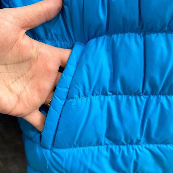 L. L. Bean Down Filled Blue Quilted Puffer Coat, VGUC, Sz Girls L (14-16) (14B) - Picture 3 of 7